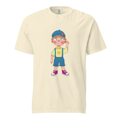 Giray Character Unisex Garment-Dyed Heavyweight T-Shirt, Roots & Talks - Ivory