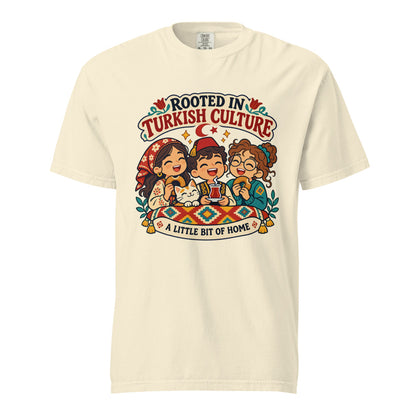 Rooted in Turkish Culture Unisex Garment-Dyed Heavyweight T-Shirt, Roots & Talks - Ivory