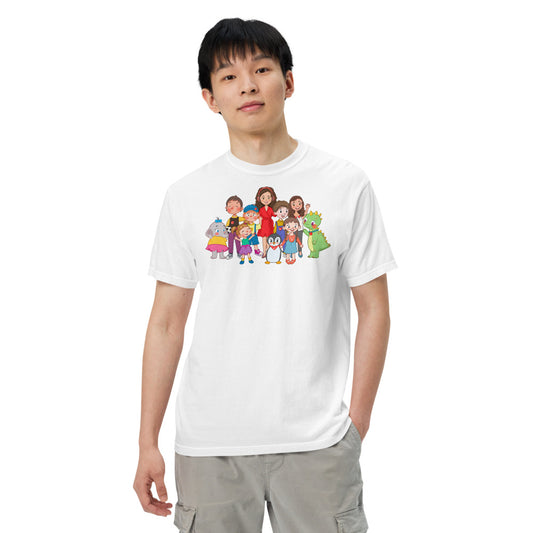 All the Characters Together Unisex Garment-Dyed Heavyweight T-Shirt, Roots & Talks - lifestyle photo 1
