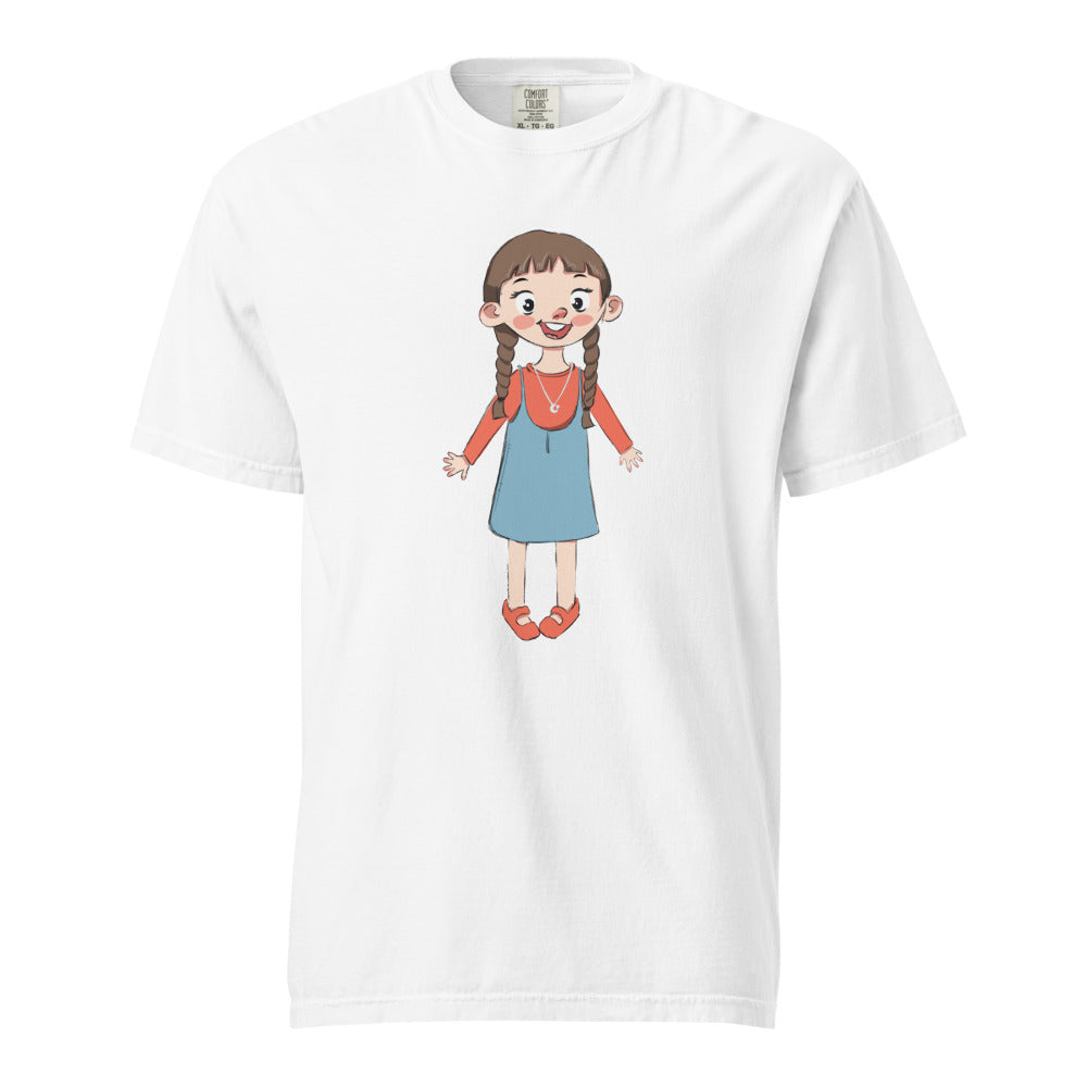 Eylül Character Unisex Garment-Dyed Heavyweight T-Shirt, Roots & Talks - White