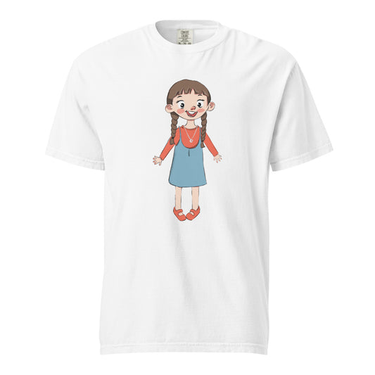 Eylül Character Unisex Garment-Dyed Heavyweight T-Shirt, Roots & Talks - White
