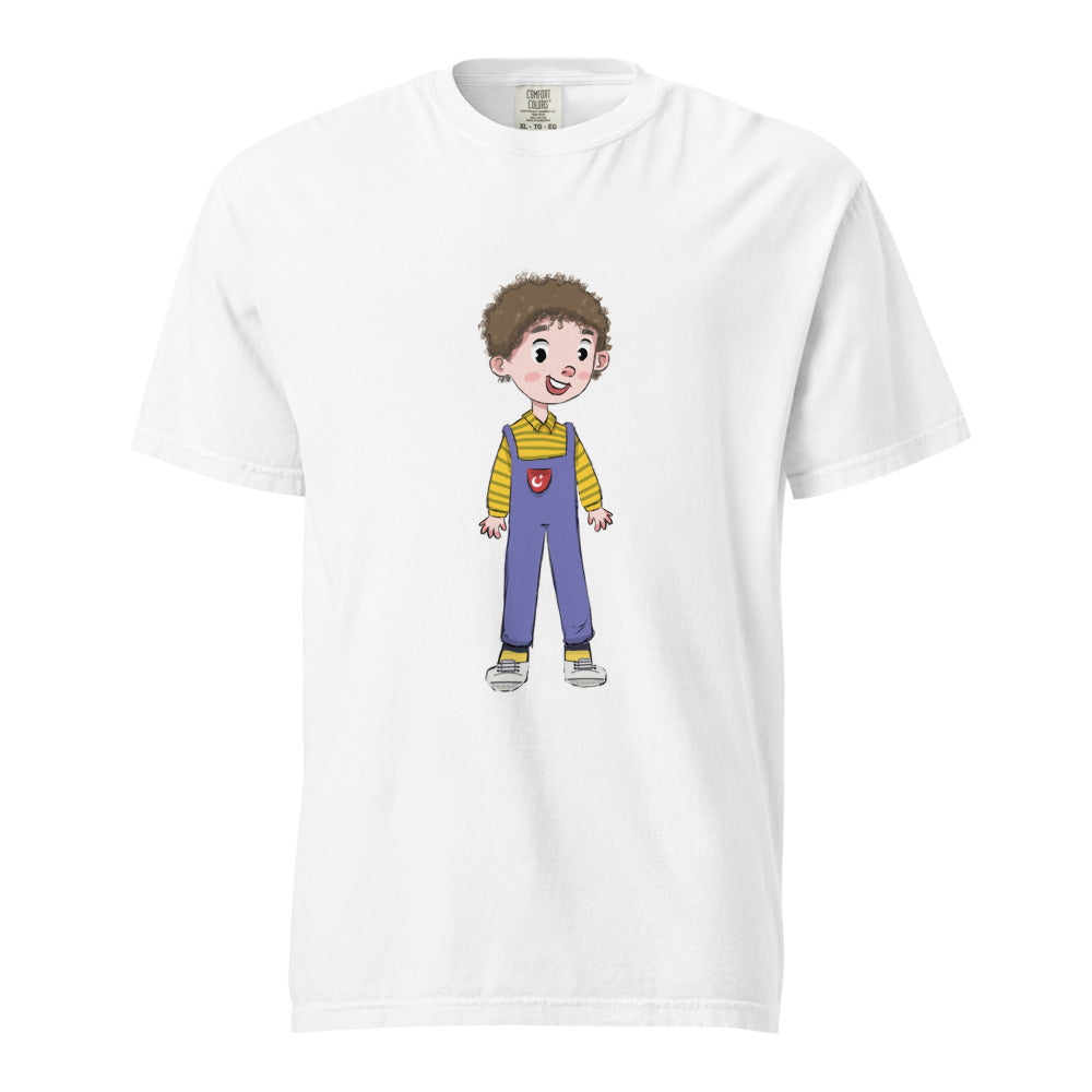 Ahmet Character Unisex Garment-Dyed Heavyweight T-Shirt, Roots & Talks - White