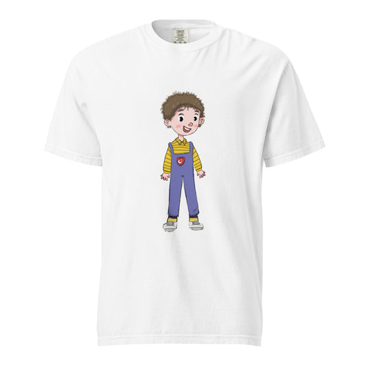 Ahmet Character Unisex Garment-Dyed Heavyweight T-Shirt, Roots & Talks - White