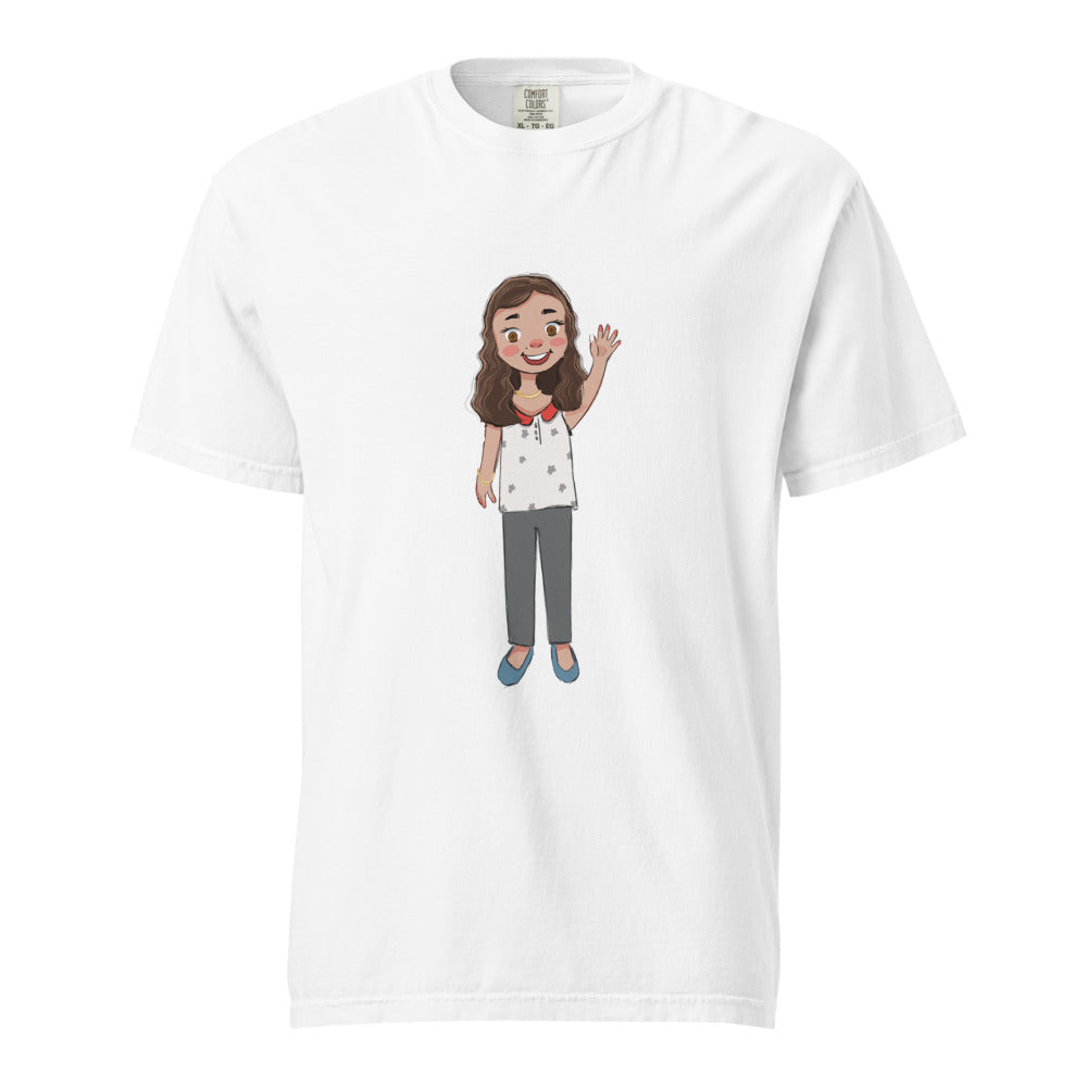 Defne Character Unisex Garment-Dyed Heavyweight T-Shirt, Roots & Talks - White