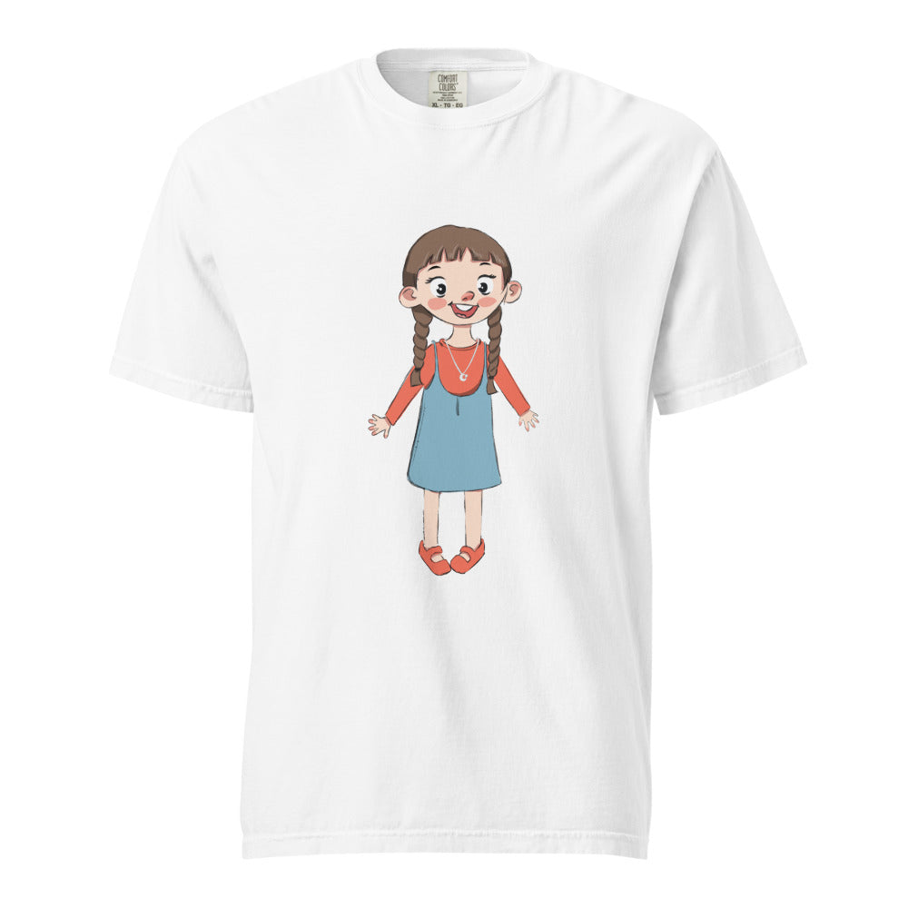 Eylül Character Unisex Garment-Dyed Heavyweight T-Shirt, Roots & Talks - White