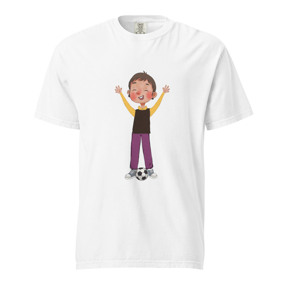 Gazi Character Unisex Garment-Dyed Heavyweight T-Shirt, Roots & Talks - White