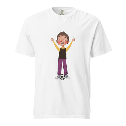 Gazi Character Unisex Garment-Dyed Heavyweight T-Shirt, Roots & Talks - White