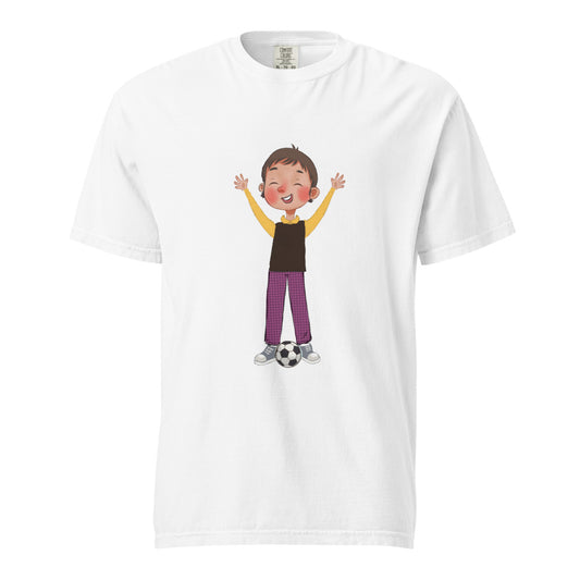 Gazi Character Unisex Garment-Dyed Heavyweight T-Shirt, Roots & Talks - White