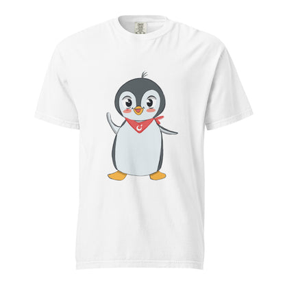 Pingucan Penguin Unisex Garment-Dyed Heavyweight T-Shirt, Roots & Talks - White