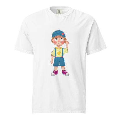 Giray Character Unisex Garment-Dyed Heavyweight T-Shirt, Roots & Talks - White