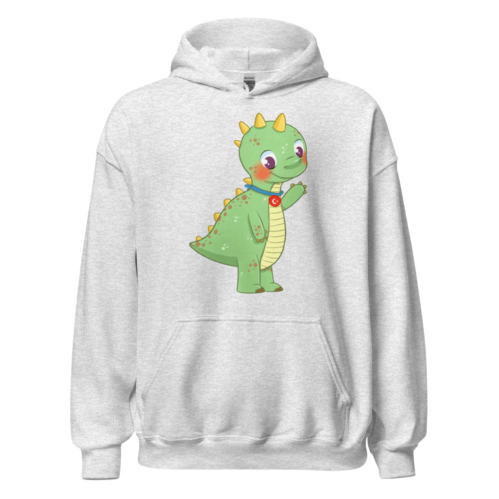 Dino Dinosaur Unisex Heavy Blend Hoodie, Roots & Talks - Ash