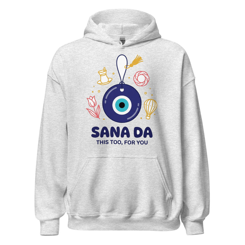 Sana Da Unisex Heavy Blend Hoodie, Roots & Talks - Ash