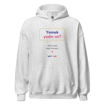 Yemek Yedin Mi? Unisex Heavy Blend Hoodie, Roots & Talks - Ash