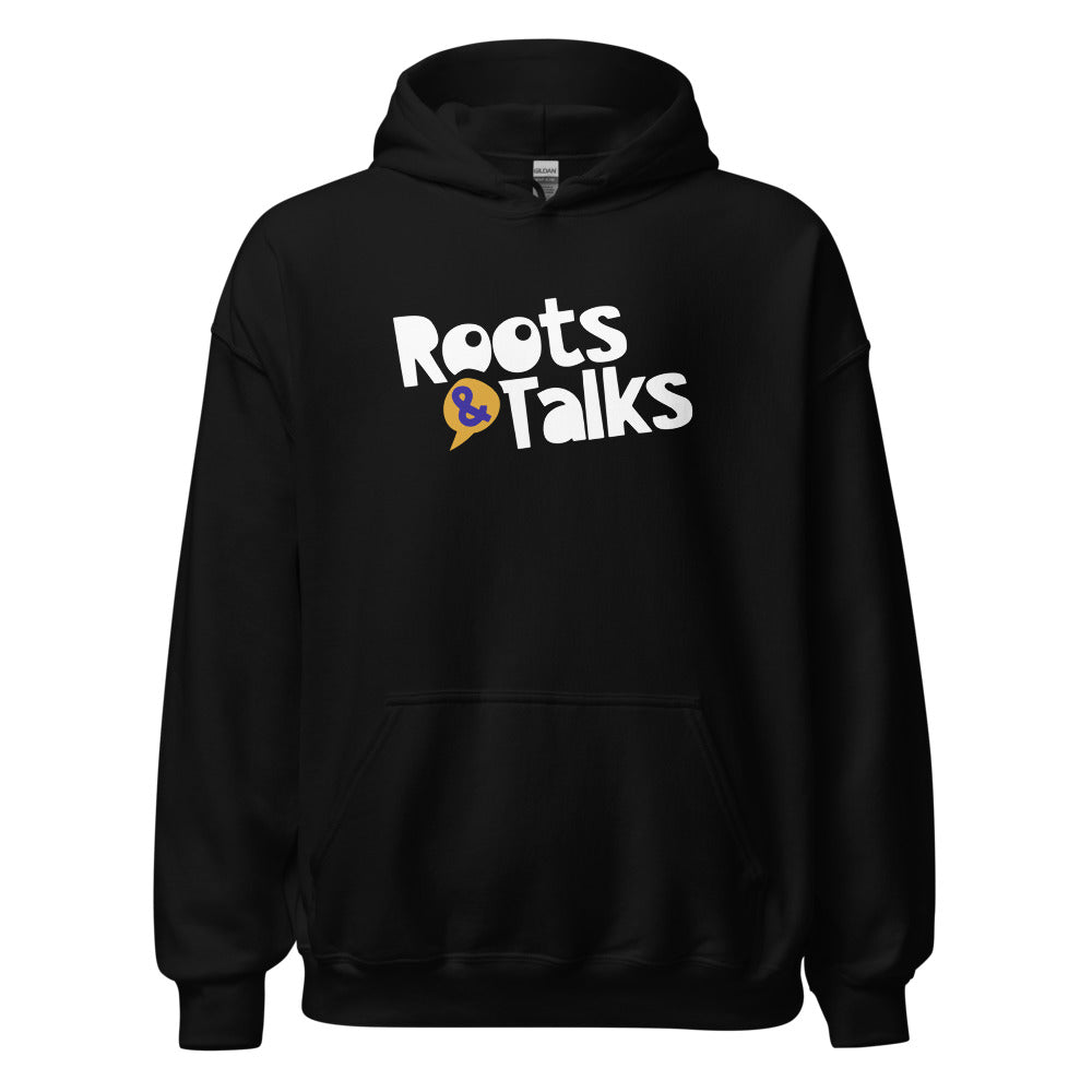 Roots & Talks Logo Unisex Heavy Blend Hoodie - Black