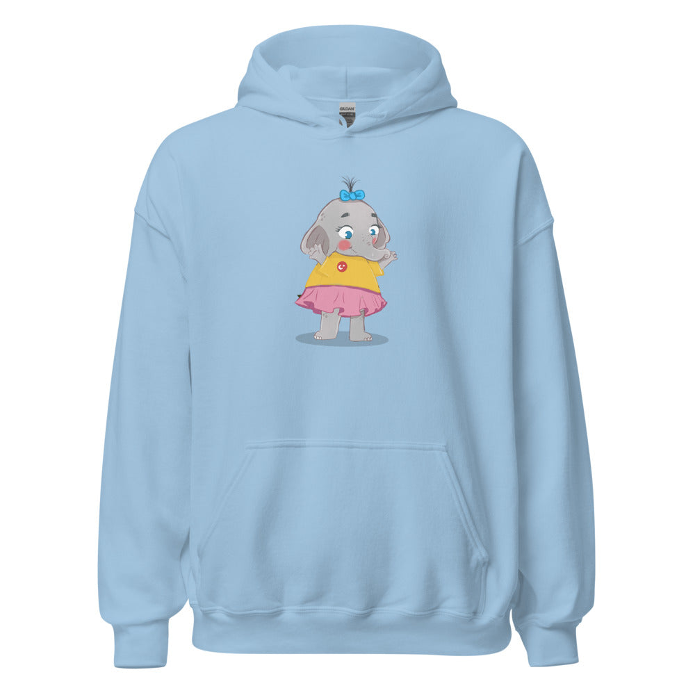 Filiz Elephant Unisex Heavy Blend Hoodie, Roots & Talks - Light Blue