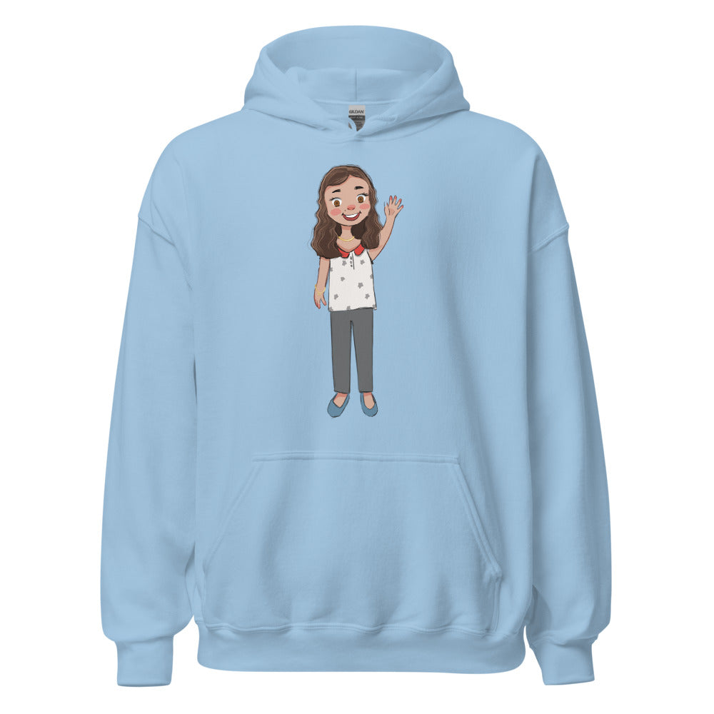 Defne Character Unisex Heavy Blend Hoodie, Roots & Talks - Light Blue