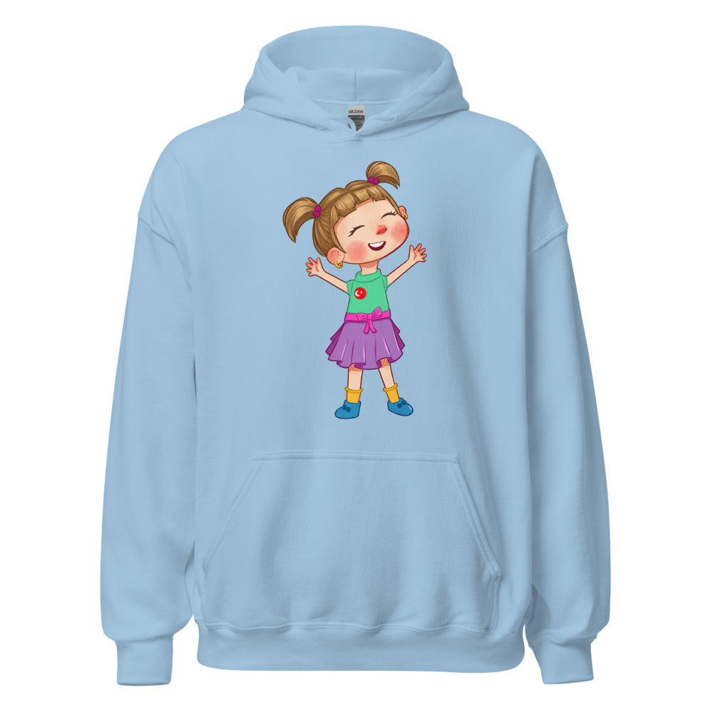 Ela Character Unisex Heavy Blend Hoodie, Roots & Talks - Light Blue