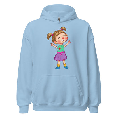 Ela Character Unisex Heavy Blend Hoodie, Roots & Talks - Light Blue