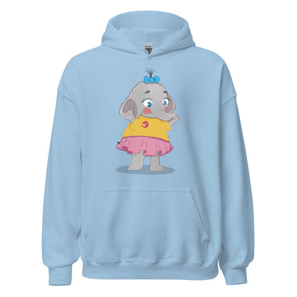 Filiz Elephant Unisex Heavy Blend Hoodie, Roots & Talks - Light Blue