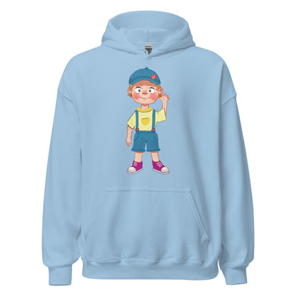 Giray Character Unisex Heavy Blend Hoodie, Roots & Talks - Light Blue