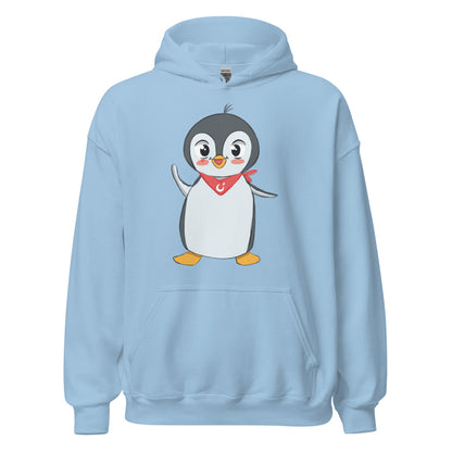 Pingucan Penguin Unisex Heavy Blend Hoodie, Roots & Talks - Light Blue
