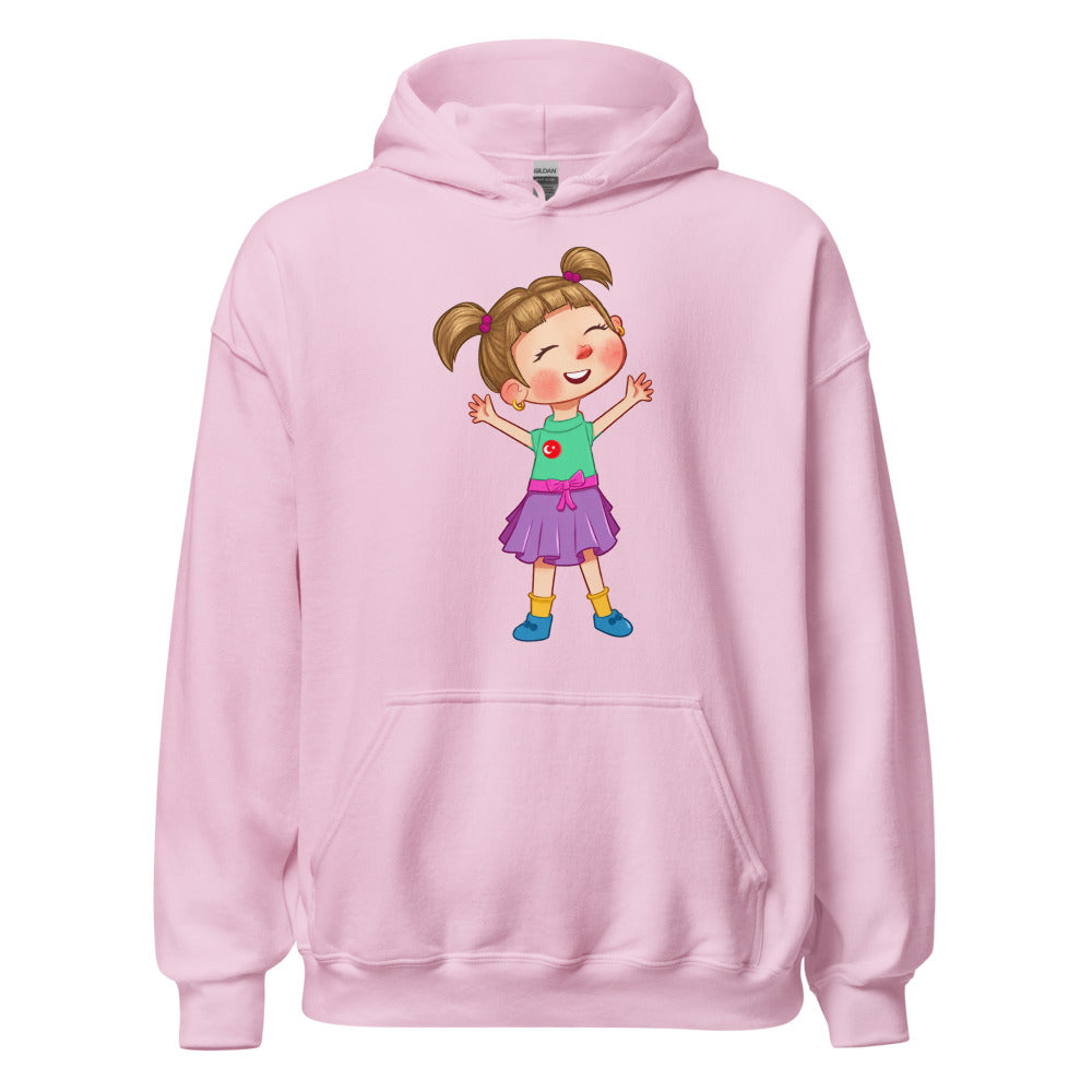 Ela Character Unisex Heavy Blend Hoodie, Roots & Talks - Light Pink