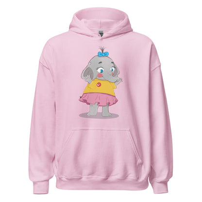 Filiz Elephant Unisex Heavy Blend Hoodie, Roots & Talks - Light Pink