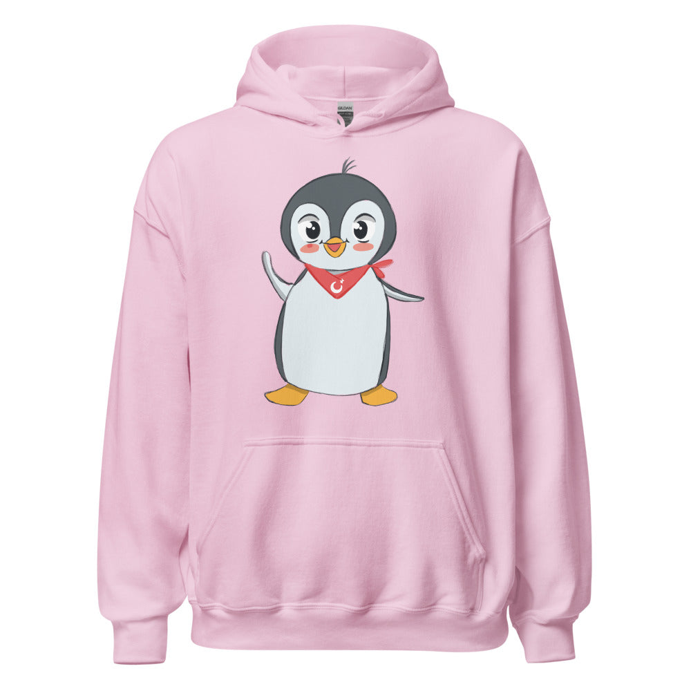 Pingucan Penguin Unisex Heavy Blend Hoodie, Roots & Talks - Light Pink