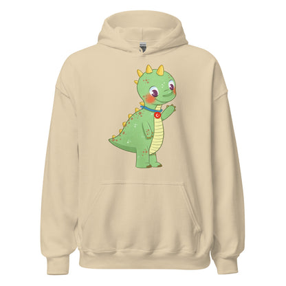 Dino Dinosaur Unisex Heavy Blend Hoodie, Roots & Talks - Sand