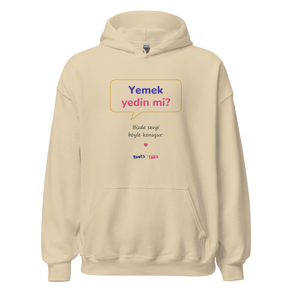 Yemek Yedin Mi? Unisex Heavy Blend Hoodie, Roots & Talks - Sand