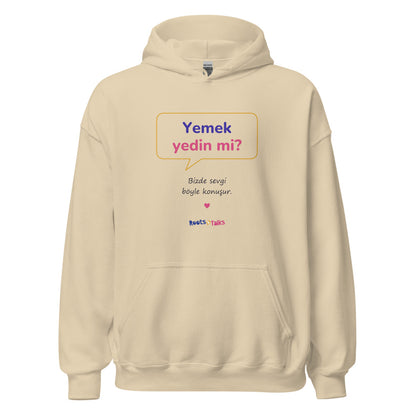 Yemek Yedin Mi? Unisex Heavy Blend Hoodie, Roots & Talks - Sand