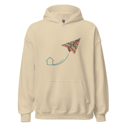 Kilim Flight Unisex Heavy Blend Hoodie, Roots & Talks - Sand