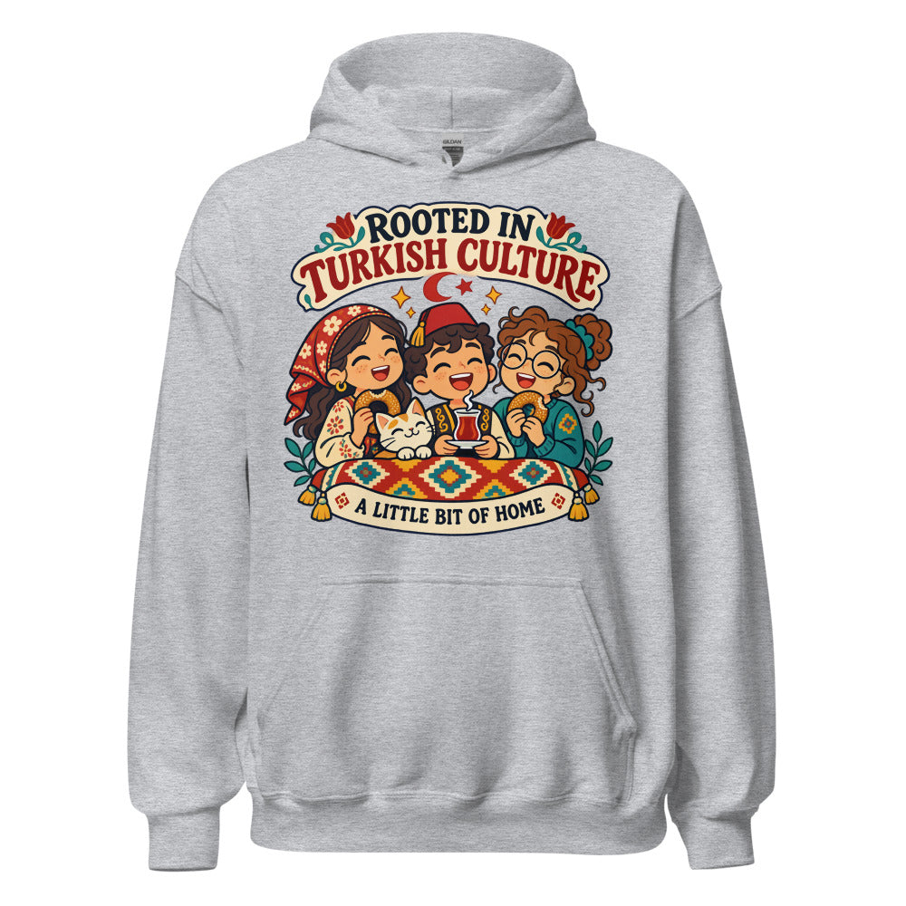 Rooted in Turkish Culture Unisex Heavy Blend Hoodie, Roots & Talks - Sport Grey