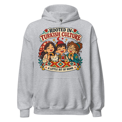Rooted in Turkish Culture Unisex Heavy Blend Hoodie, Roots & Talks - Sport Grey