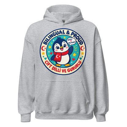 Bilingual & Proud Unisex Heavy Blend Hoodie, Roots & Talks - Sport Grey