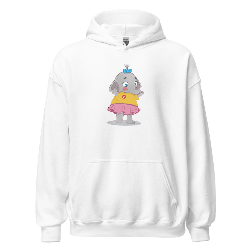 Filiz Elephant Unisex Heavy Blend Hoodie, Roots & Talks - White