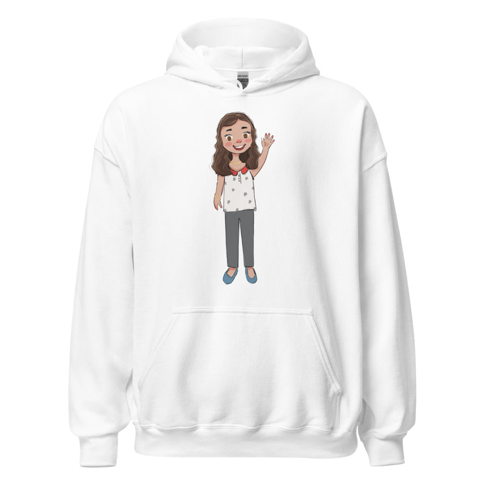 Defne Character Unisex Heavy Blend Hoodie, Roots & Talks - White
