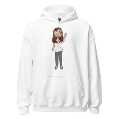 Defne Character Unisex Heavy Blend Hoodie, Roots & Talks - White