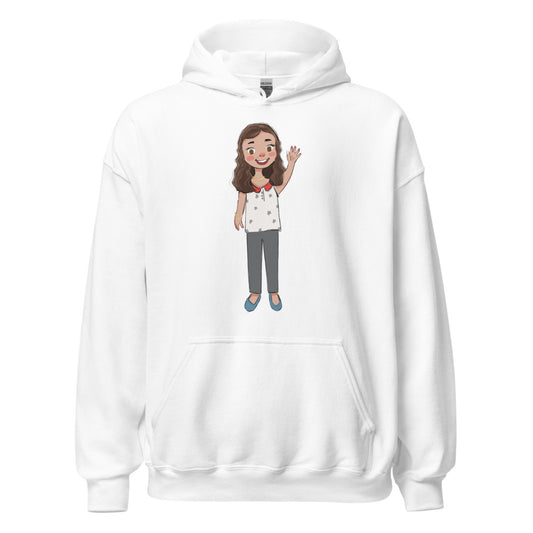 Defne Character Unisex Heavy Blend Hoodie, Roots & Talks - White