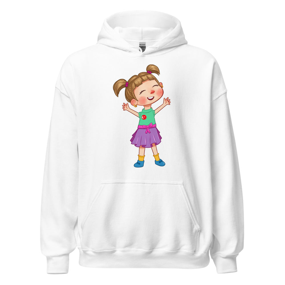 Ela Character Unisex Heavy Blend Hoodie, Roots & Talks - White