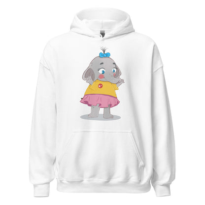 Filiz Elephant Unisex Heavy Blend Hoodie, Roots & Talks - White