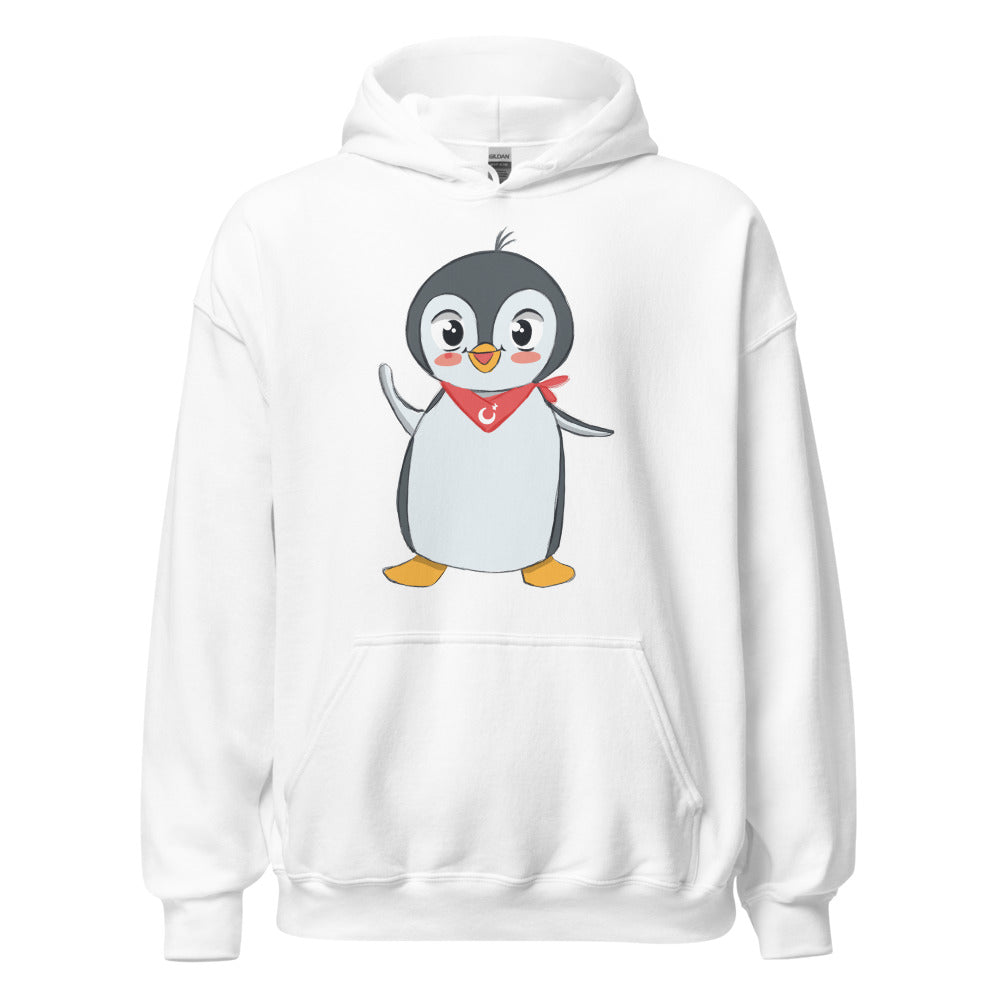 Pingucan Penguin Unisex Heavy Blend Hoodie, Roots & Talks - White