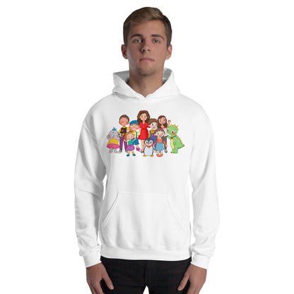All the Characters Together Unisex Heavy Blend Hoodie, Roots & Talks - lifestyle photo 2