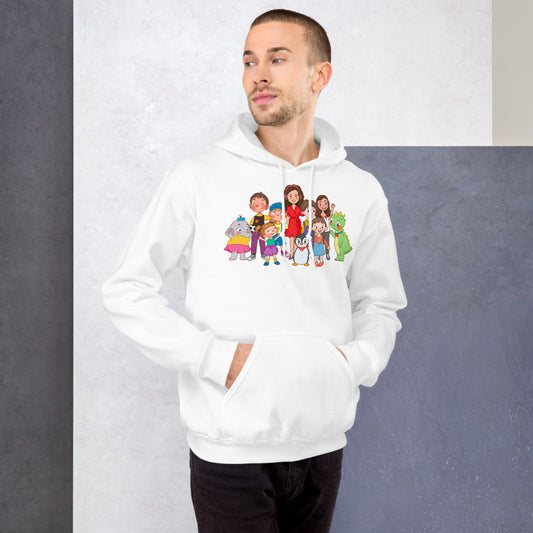 All the Characters Together Unisex Heavy Blend Hoodie, Roots & Talks - lifestyle photo 1