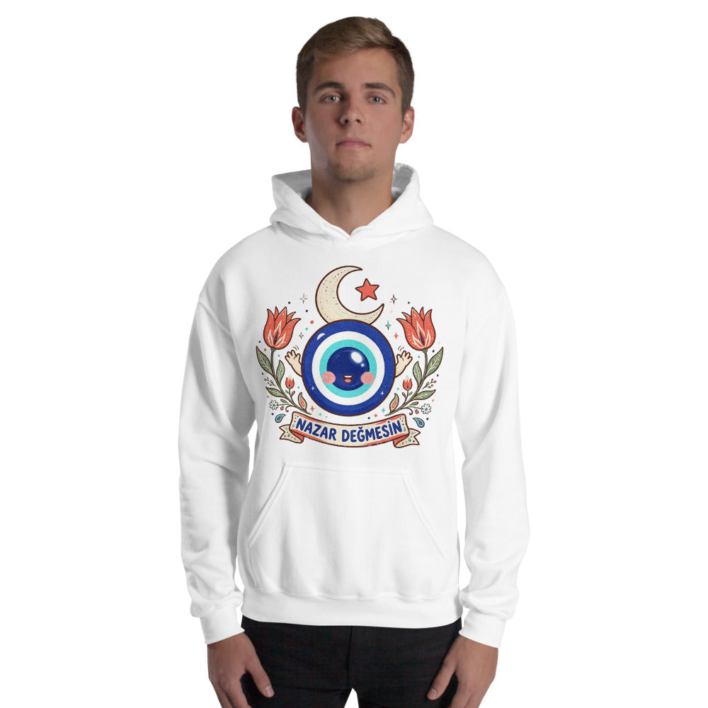 Nazar Değmesin Unisex Heavy Blend Hoodie, Roots & Talks - lifestyle photo 2