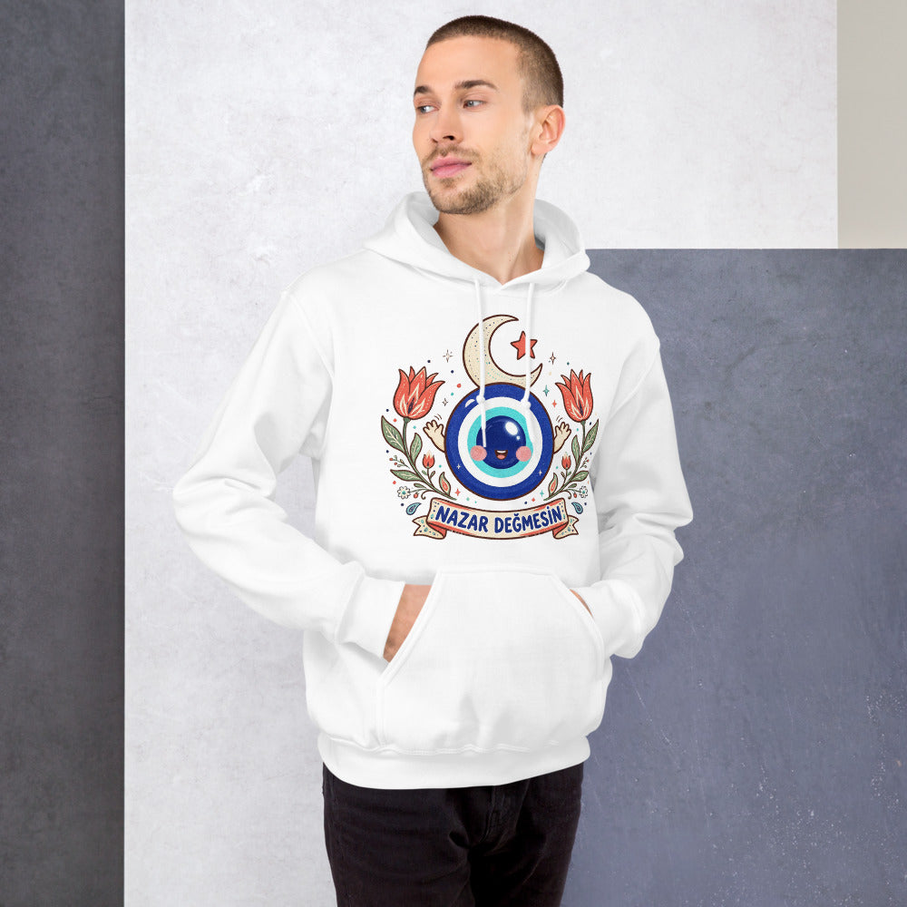 Nazar Değmesin Unisex Heavy Blend Hoodie, Roots & Talks - lifestyle photo 1