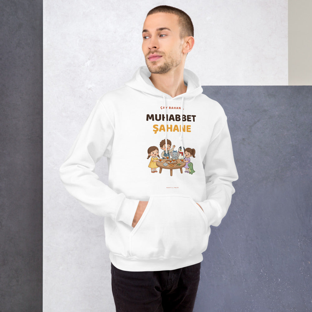 Çay Bahane, Muhabbet Şahane Unisex Heavy Blend Hoodie, Roots & Talks - lifestyle photo 1
