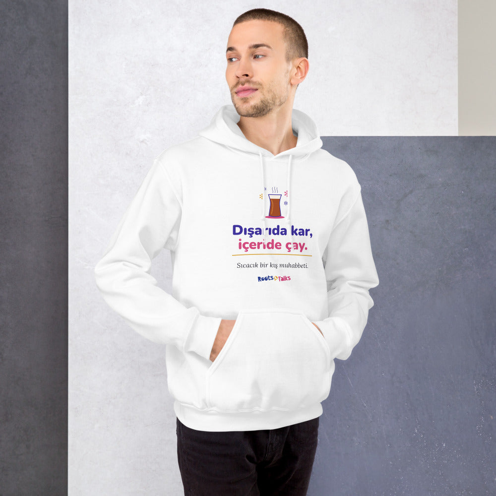 Dışarıda Kar, İçeride Çay Unisex Heavy Blend Hoodie, Roots & Talks - lifestyle photo 1