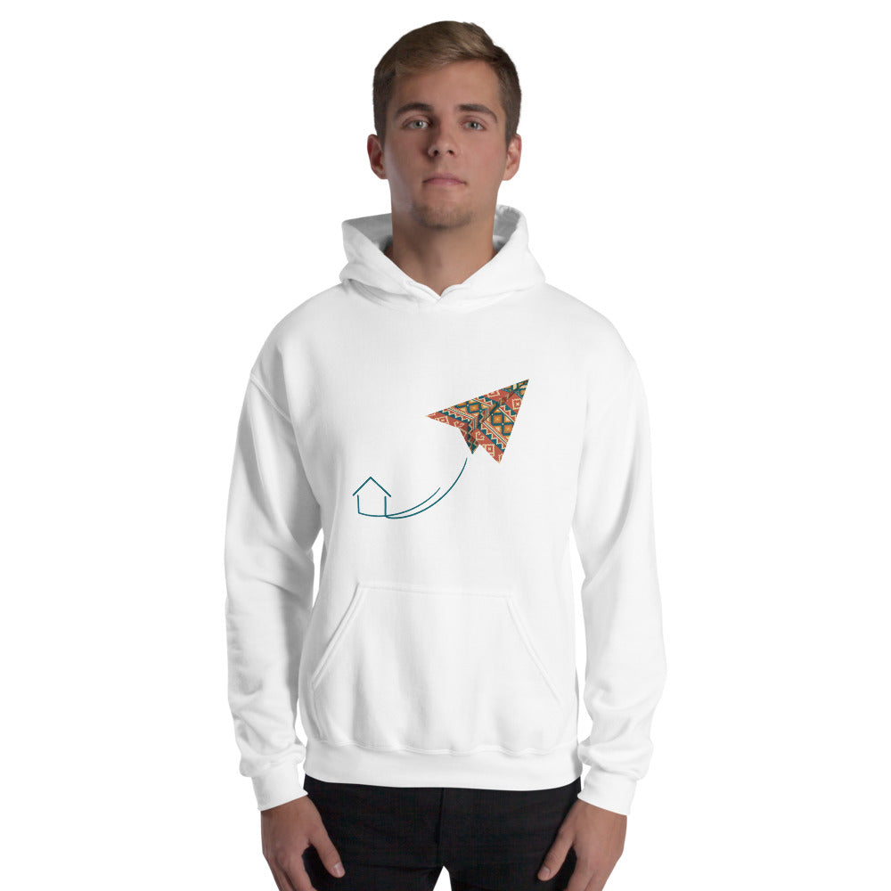 Kilim Flight Unisex Heavy Blend Hoodie, Roots & Talks - lifestyle photo 2
