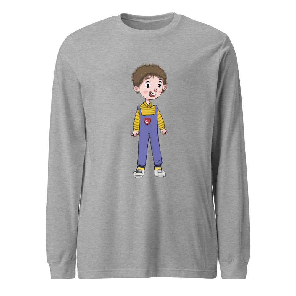 Ahmet Character Unisex Long Sleeve T-Shirt, Roots & Talks - Athletic Heather